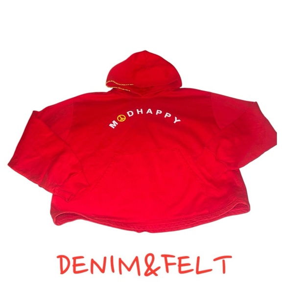 MADHAPPY Red Hoodie/Pullover | From the First Drop!!An Original |RARE!! NEW/NWOT - Picture 5 of 11